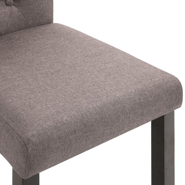 vidaXL Dining Chairs 2 pcs Taupe Fabric