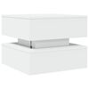 vidaXL Coffee Table with LED Lights White 50x50x40 cm