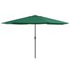 vidaXL Garden Parasol with Metal Pole 390 cm Green