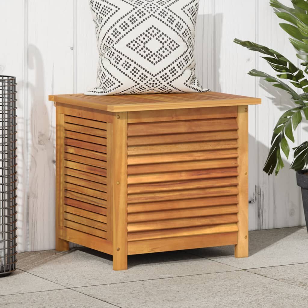 vidaXL Garden Storage Box with Louver 60x50x56 cm Solid Wood Acacia