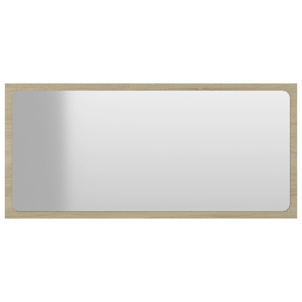 vidaXL Bathroom Mirror Sonoma Oak 80x1.5x37 cm Engineered Wood