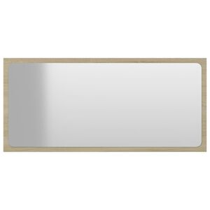 vidaXL Bathroom Mirror Sonoma Oak 80x1.5x37 cm Engineered Wood