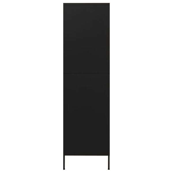 vidaXL Wardrobe Black 90x50x180 cm Steel