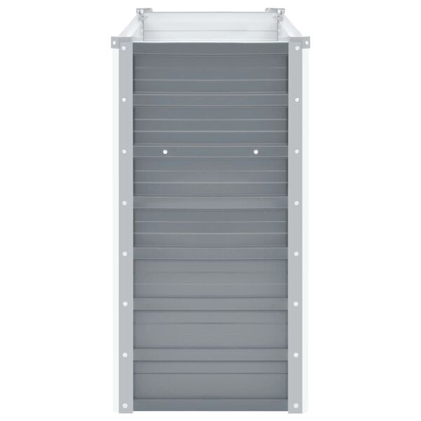 vidaXL Garden Raised Bed Galvanised Steel 100x40x77 cm Grey