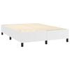 vidaXL Box Spring Bed with Mattress White 152x203 cm Queen Faux Leather