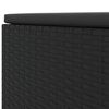 vidaXL 7 Piece Garden Lounge Set with Cushions Black Poly Rattan