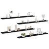 vidaXL Wall Shelves 4 pcs Black 115x9x3 cm