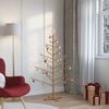 vidaXL Wooden Christmas Tree with Stand Brown 150 cm Solid pine wood