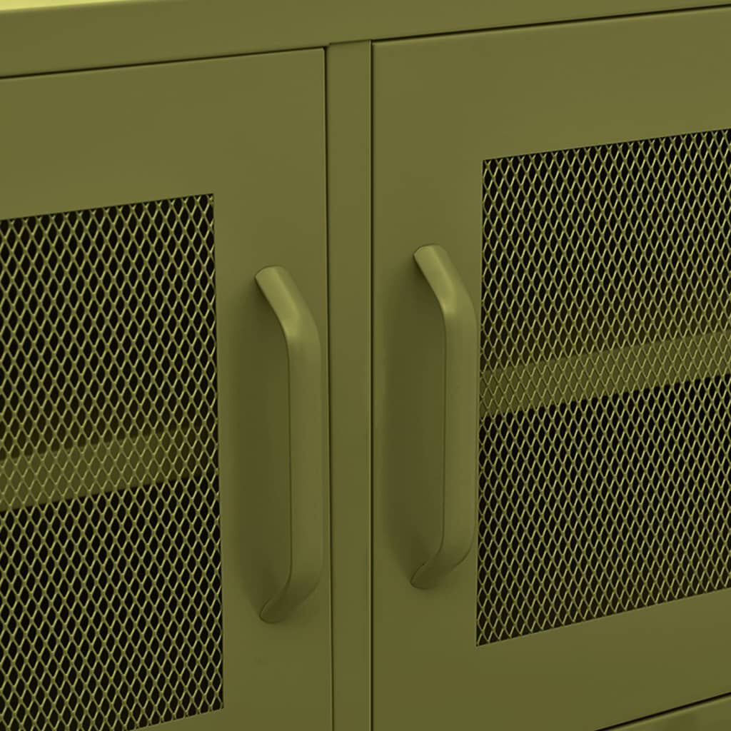 vidaXL TV Cabinet Olive Green 105x35x50 cm Steel