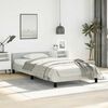 vidaXL Bed Frame without Mattress Light Grey 100x203 cm Velvet