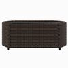 vidaXL 4 Piece Garden Lounge Set with Cushions Brown Poly Rattan