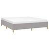vidaXL Bed Frame without Mattress Light Grey 193x203 cm King Fabric