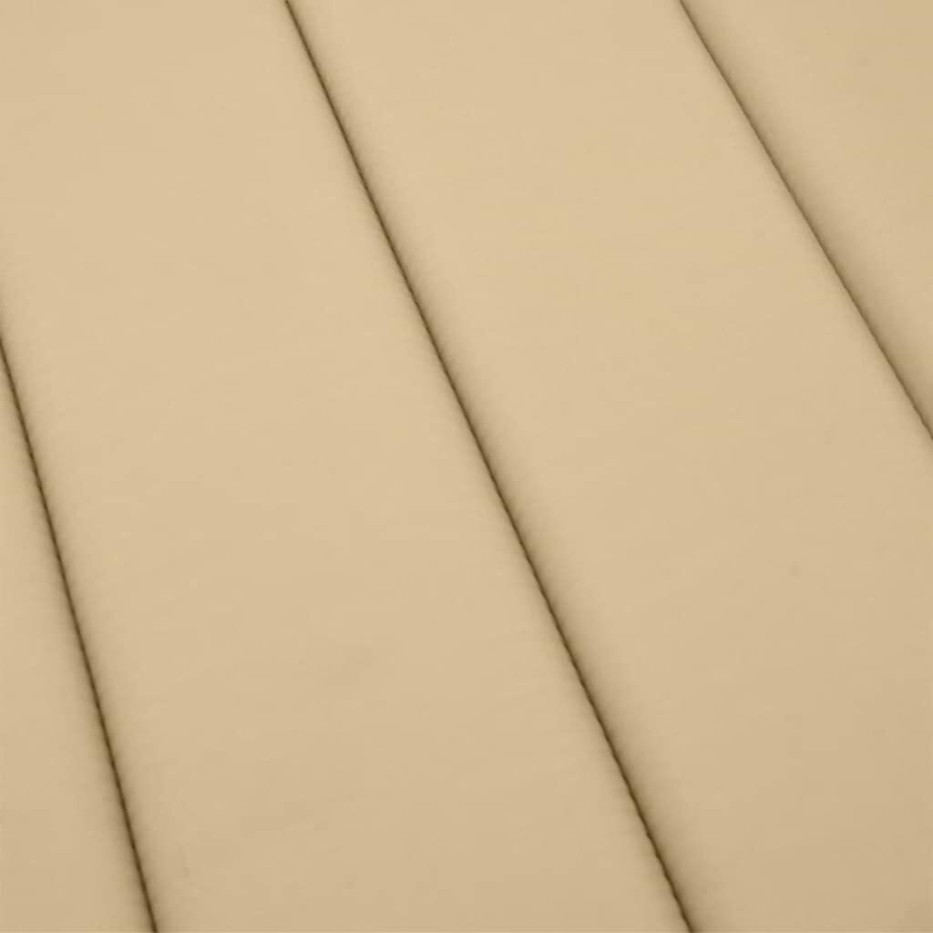 vidaXL Sun Lounger Cushion Melange Beige 186x58x4 cm Fabric
