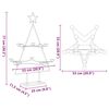 vidaXL Metal Christmas Tree for Decoration Black 75 cm