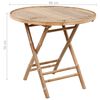 vidaXL 5 Piece Folding Outdoor Dining Set with Cushions Bamboo