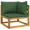 vidaXL 2 Piece Garden Sofa Set with Cushions Solid Wood Acacia
