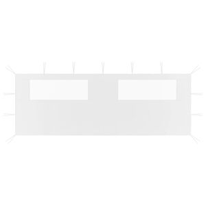 vidaXL Gazebo Sidewall with Windows 6x2 m White