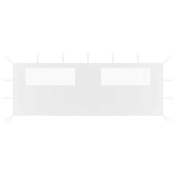 vidaXL Gazebo Sidewall with Windows 6x2 m White