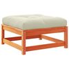 vidaXL Garden Footstools with Cushions 2 pcs Wax Brown Solid Wood Pine