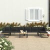 vidaXL 5 Piece Garden Corner Sofa Set with Cushions Aluminium and WPC