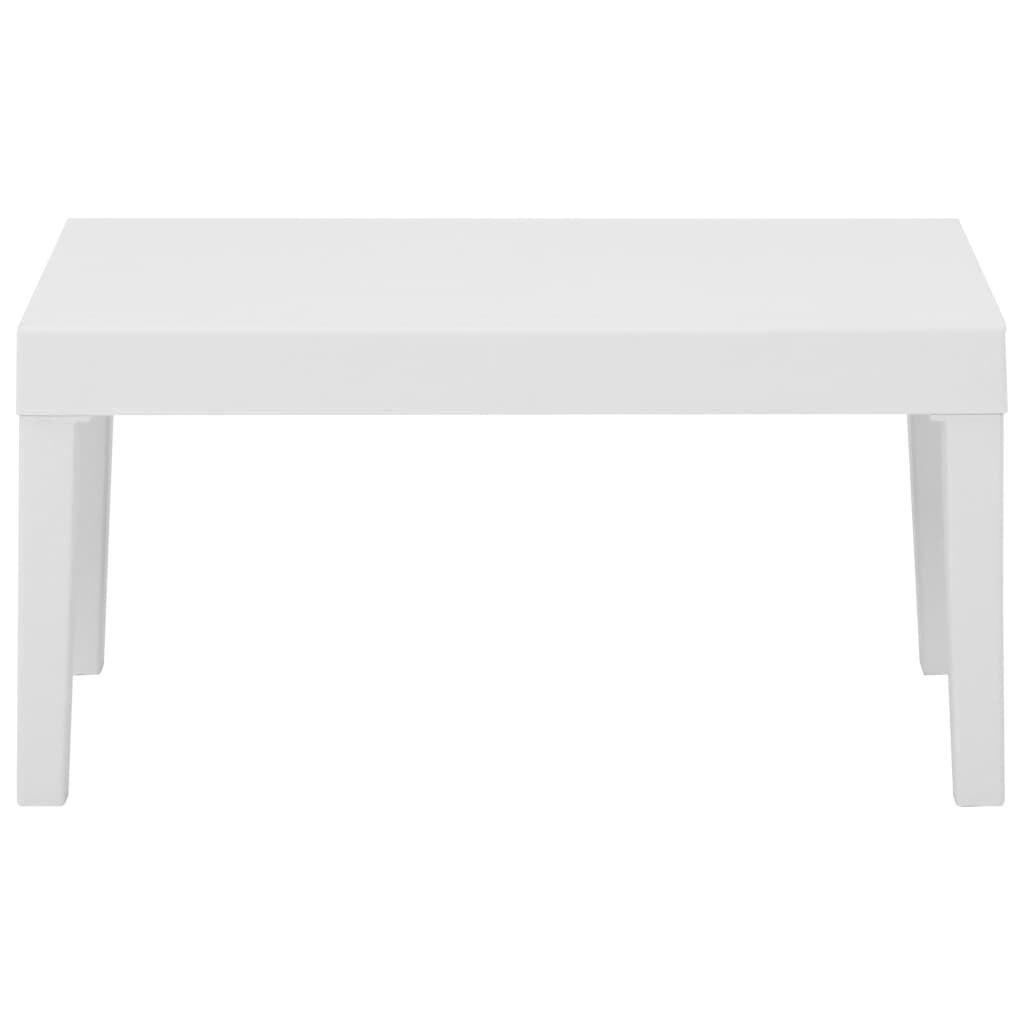 vidaXL 2 Piece Garden Lounge Set with Cushions Plastic White