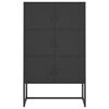 vidaXL Highboard Black 80x35x135 cm Steel