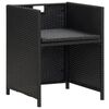 vidaXL Garden Chairs 2 pcs with Cushions and Pillows Poly Rattan Black