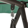 vidaXL Garden Swing Bench with Canopy Green 198 cm Fabric and Steel