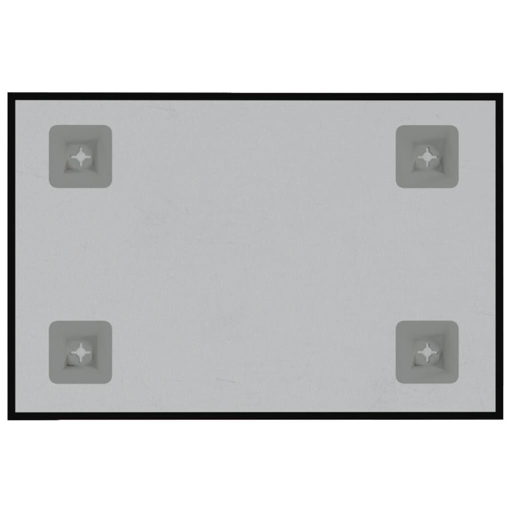 vidaXL Wall-mounted Magnetic Board Black 40x30 cm Tempered Glass