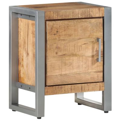 vidaXL Bedside Cabinet 40x30x50 cm Rough Mango Wood