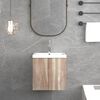 vidaXL Wall-mounted Bathroom Cabinet 41x38x40 cm Solid Wood Teak