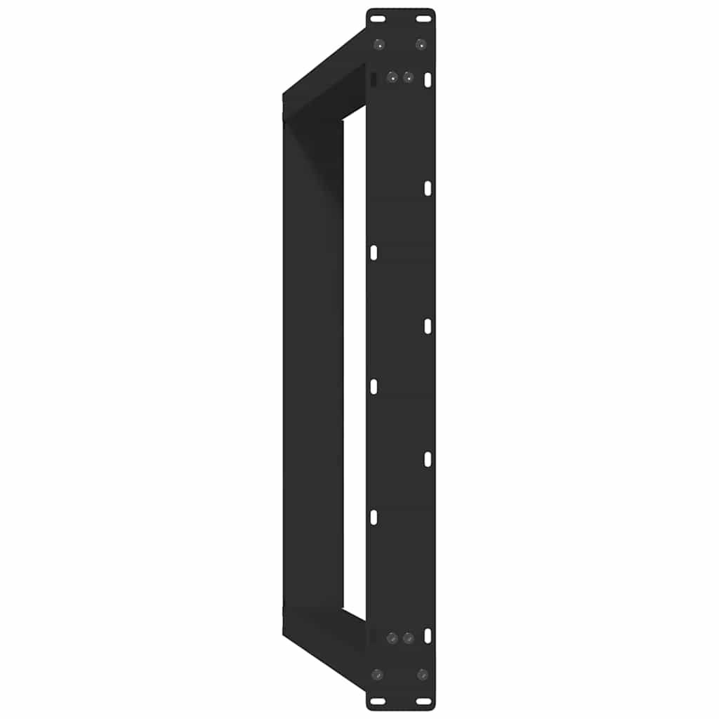 vidaXL Dining Table Legs U-Shaped 2 pcs Black 70x(72-73) cm Steel
