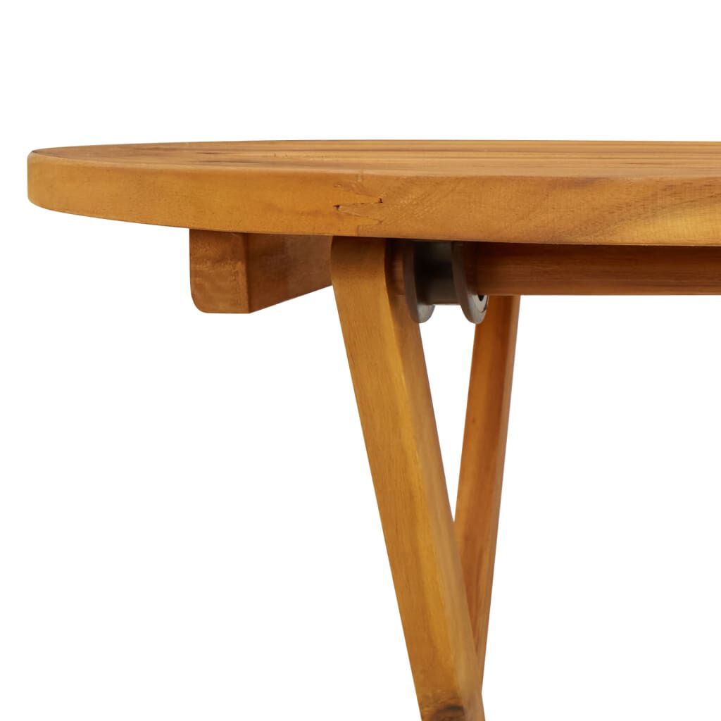vidaXL Folding Garden Table 70 cm Solid Acacia Wood