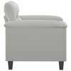 vidaXL Sofa Chair Light Grey 60 cm Microfibre Fabric