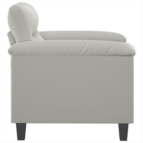 vidaXL Sofa Chair Light Grey 60 cm Microfibre Fabric