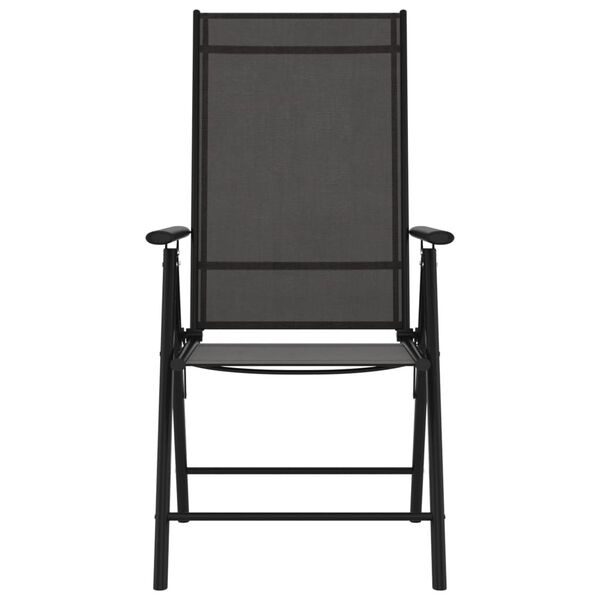 vidaXL 7 Piece Garden Dining Set Black Aluminium