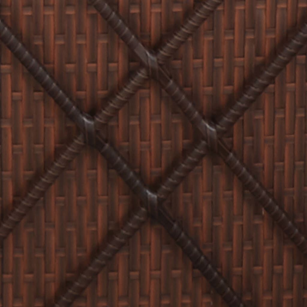 vidaXL 3 Piece Garden Sun Loungers with Tea Table Poly Rattan Brown