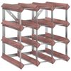 vidaXL Wine Rack for 12 Bottles Brown Solid Wood Pine