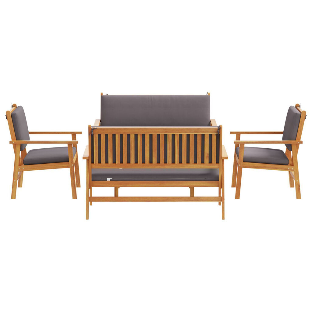vidaXL 5 Piece Garden Sofa Set with Cushions Solid Wood Acacia