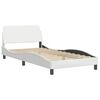 vidaXL Bed Frame "Dover" White 100x190 cm Faux Leather