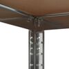 vidaXL Storage Shelf Silver 90x90x180 cm Steel and MDF