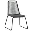vidaXL Outdoor Chairs 2 pcs Poly Rattan Black