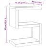 vidaXL Side Table 45x30x60 cm Solid Wood Teak