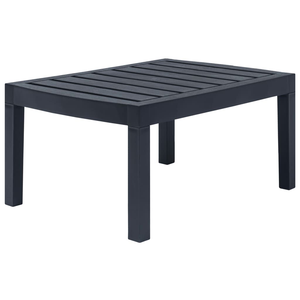 vidaXL 3 Piece Garden Lounge Set Plastic Anthracite