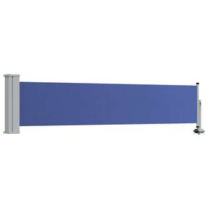 vidaXL Patio Retractable Side Awning 60x300 cm Blue