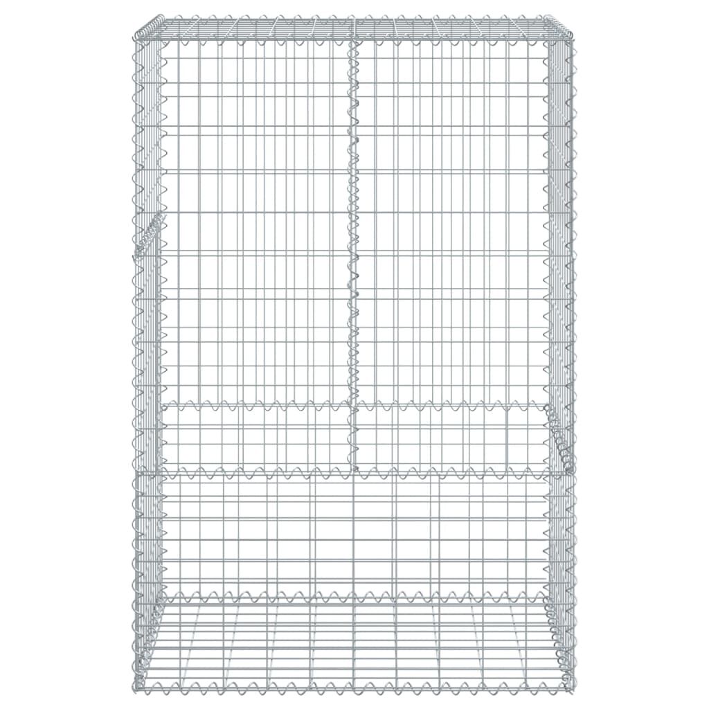 vidaXL Gabion Basket with Cover 100x50x150 cm Galvanised Iron