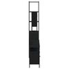 vidaXL 4 Piece Bathroom Furniture Set Black Engineered Wood