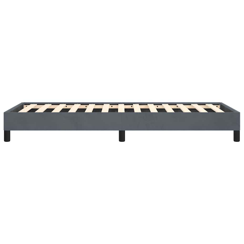 vidaXL Bed Frame without Mattress Dark Grey 100x203 cm Twin XL Velvet