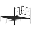 vidaXL Metal Bed Frame without Mattress with Headboard Black 100x190cm