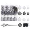 vidaXL Upside-down Artificial Pre-lit Christmas Tree with Ball Set 210 cm